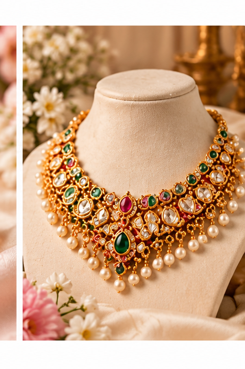 gold traditional necklace