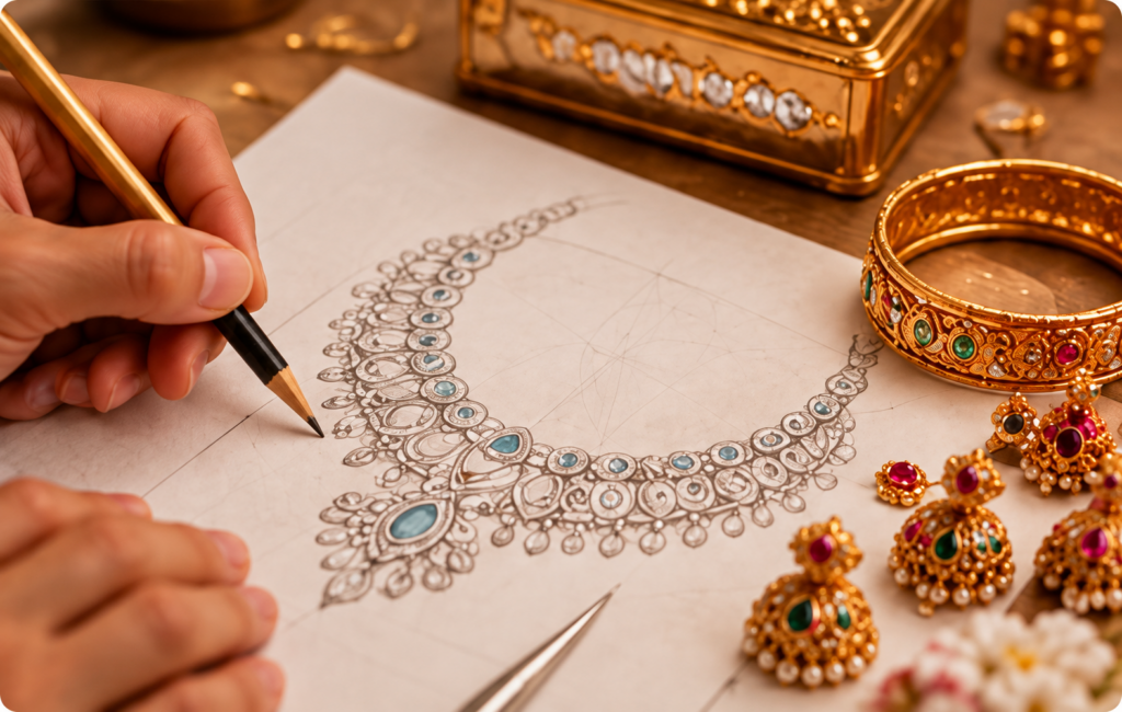 custom jewellery necklace set