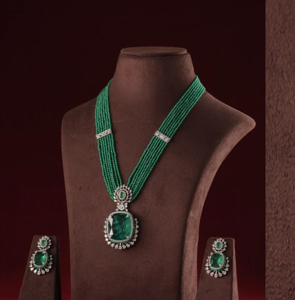 elegant diamond necklace set