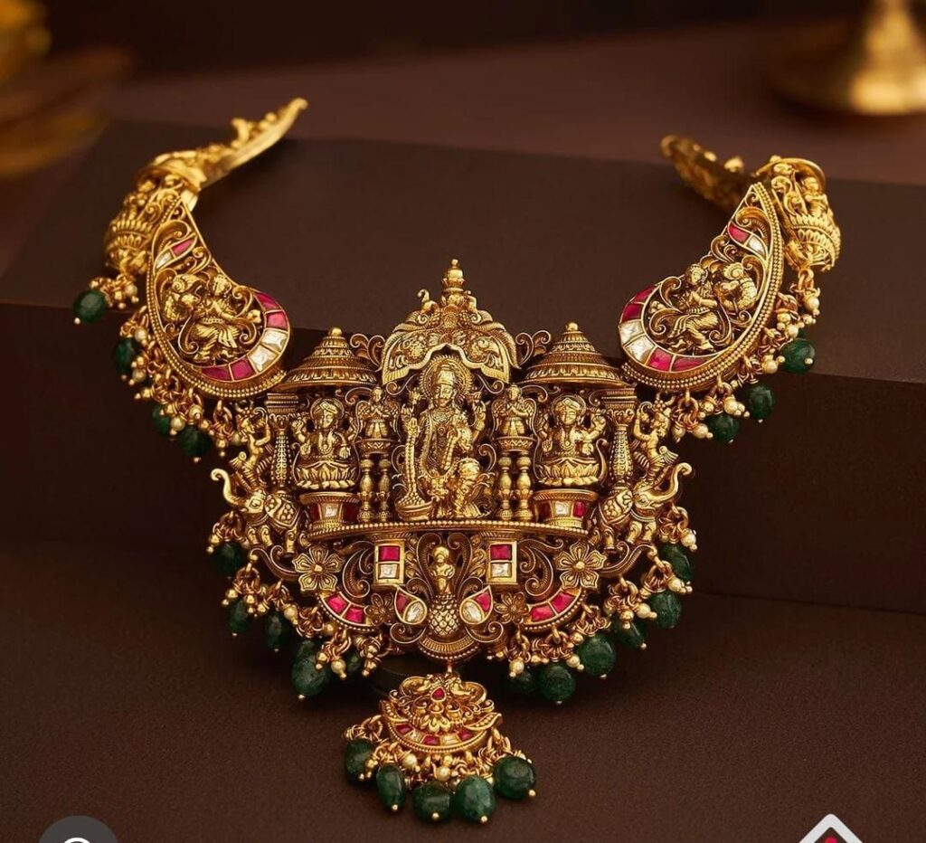 traditional temple jewellery necklace