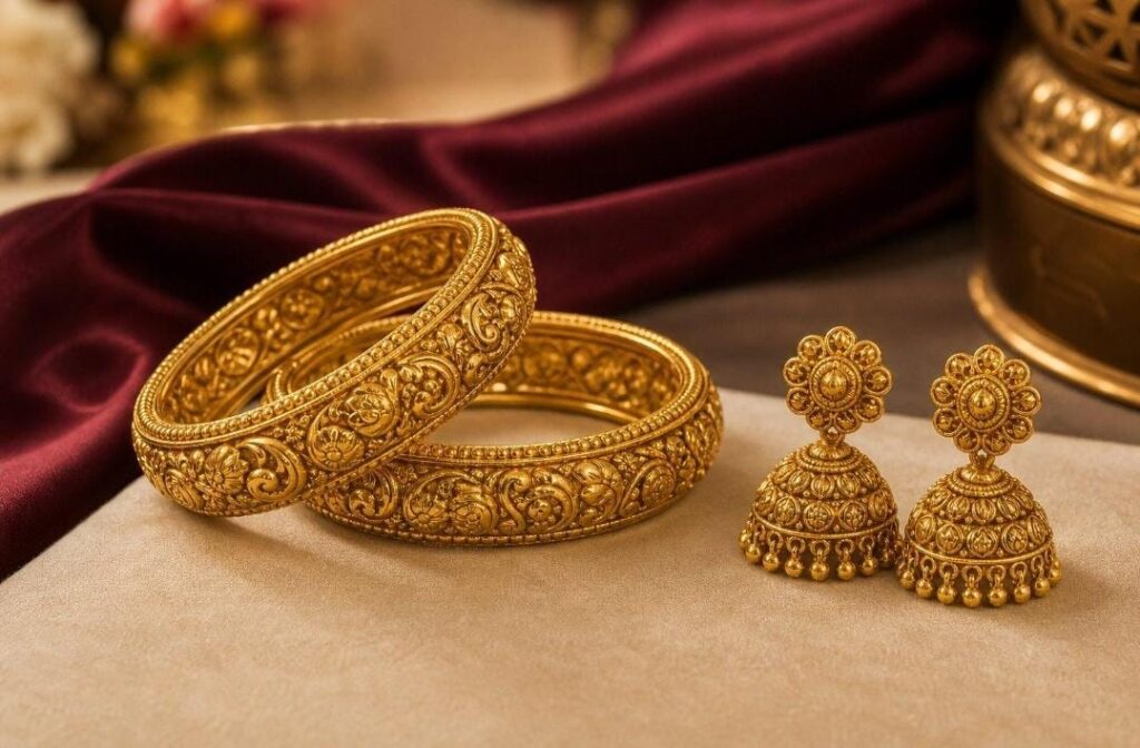 traditional gold-toned bangles